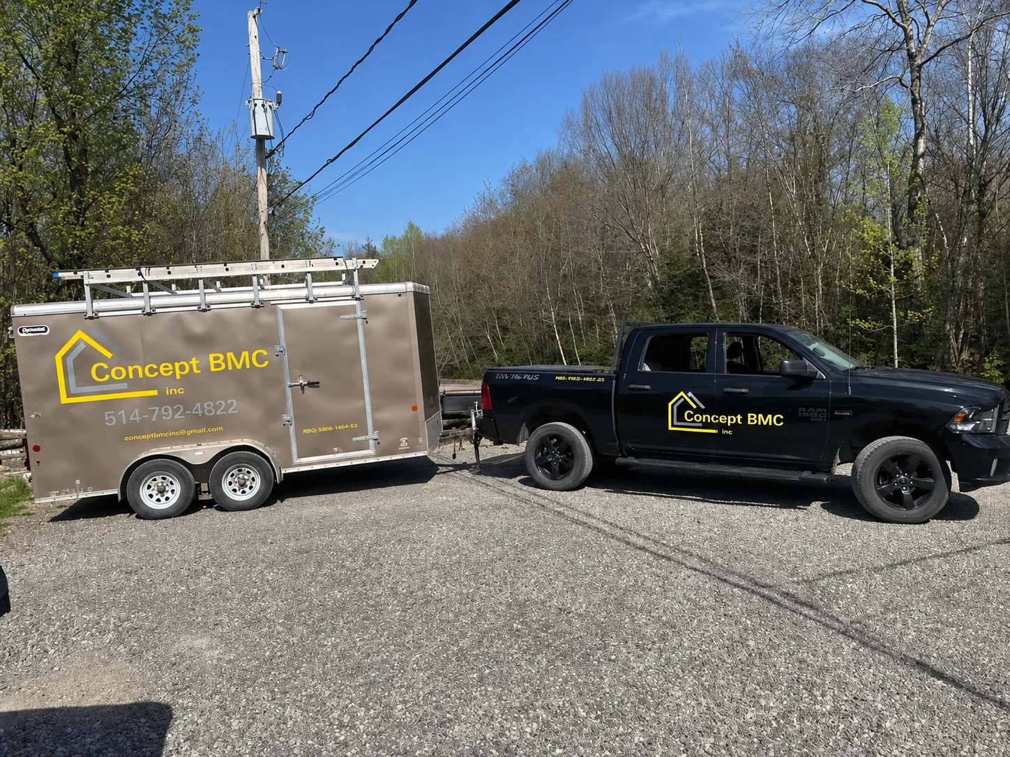 Camion et remorque lettrés Concept BMC inc.